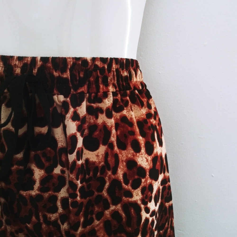Leopard print maxi skirt